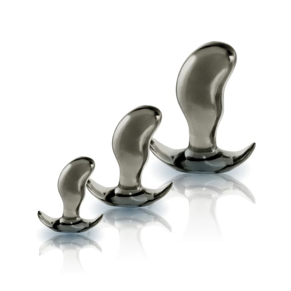 Anál plug szett 3 db-os - Black Axinite 3 in 1 Anal Plug Kit Set II