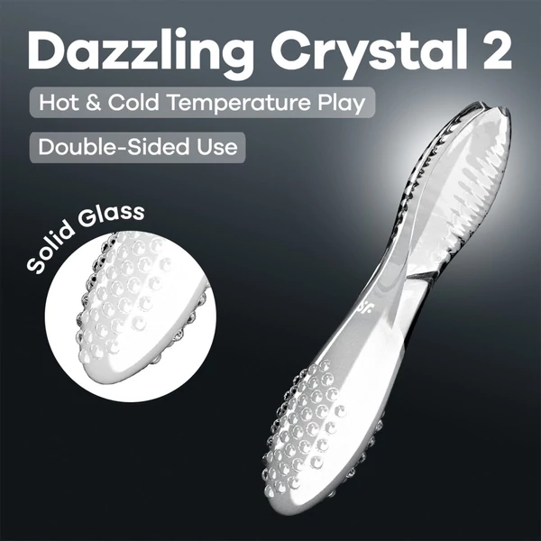 Üvegdildó kétvégű Dazzling crystal 2 - transparent