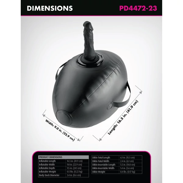 Felfújható puff dildóval Body dock inflatable love ball