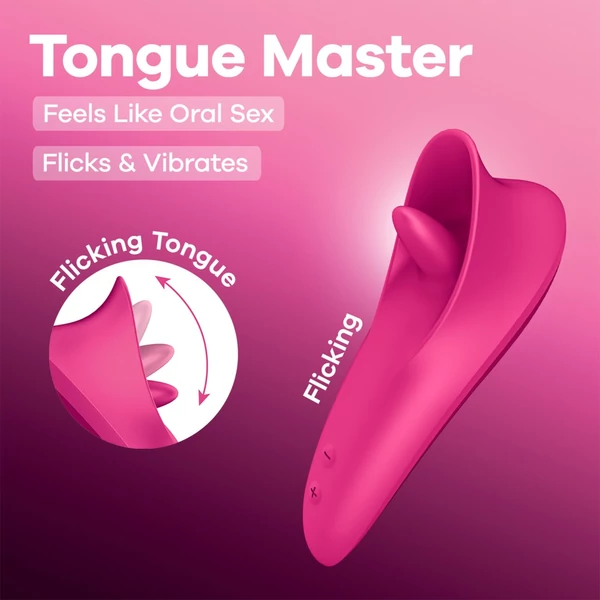 Csiklóstimulátor nyelv Tongue master - pink