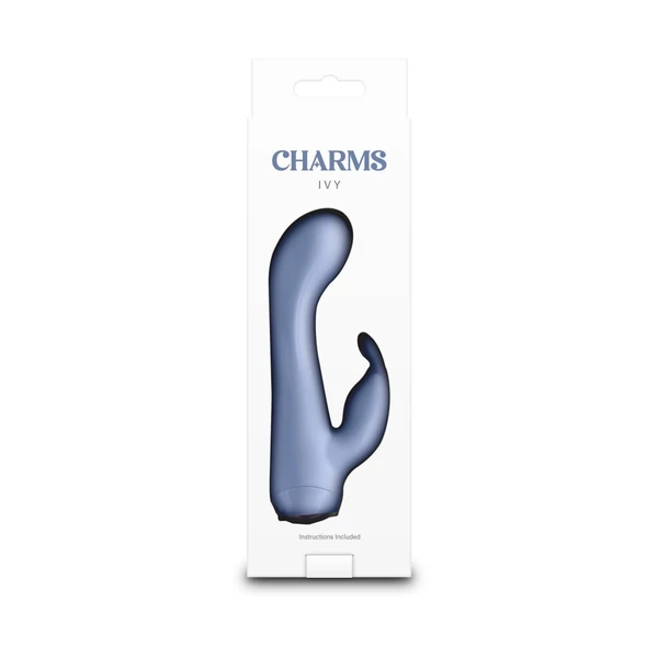 Nyuszi vibrátor szilikon Charms - Ivy - Blue