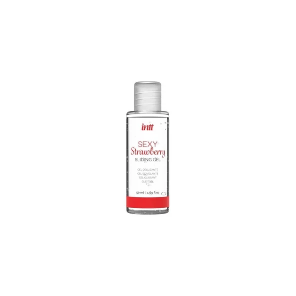 Szexi piros bugyi és epres síkosító ajándék szett Red brazilian panty + slinding gel