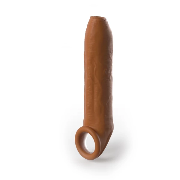 Nyitottvégű péniszvastagító 17 cm - Uncut 7" Extension Sleeve w/Strap Tan