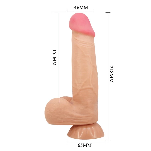 Letapasztható csúszóbőrös dildó Pretty Love Najm