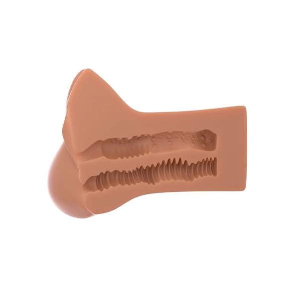 Vagina és ánusz maszturbátor Pick Your Pleasure Stroker XL Brown