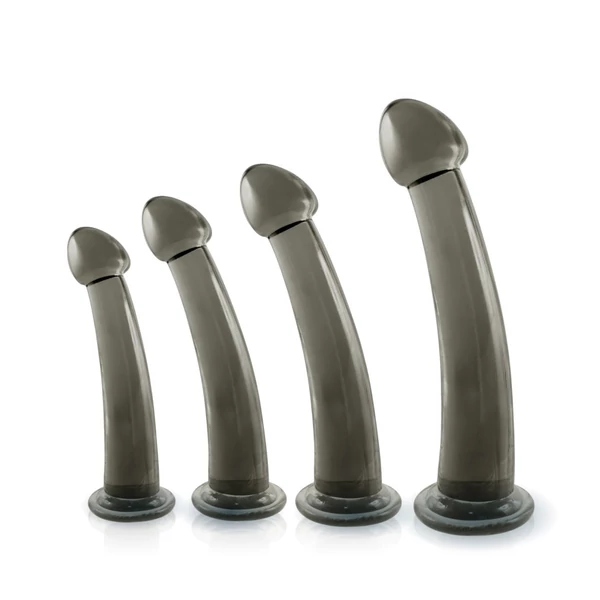 Letapasztható dildó szett 4db-os - Black Axinite 4 in 1 Anal Plug Kit Set