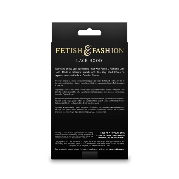 Csipke maszk Fetish & fashion - lace hood - white - alternate package fehér