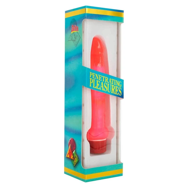 Zselés keskeny vibrátor - Jelly Anal Slim Jim Vibrator Pink