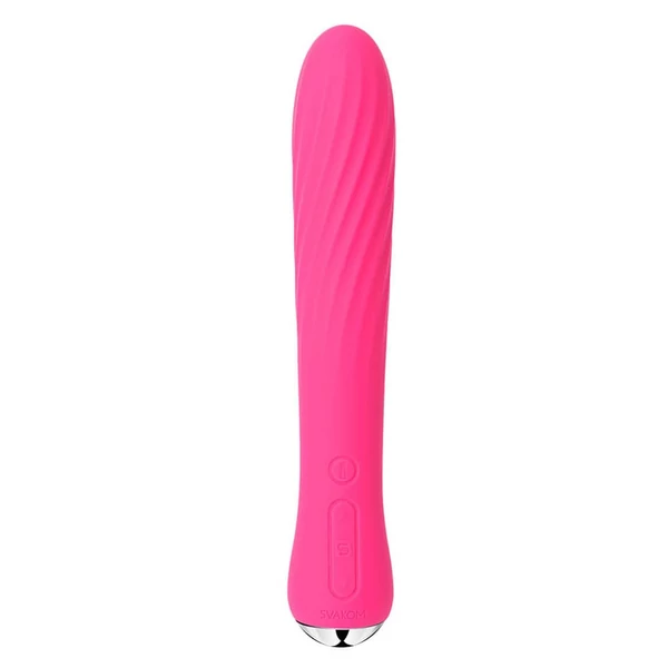 Rugalmas szilikon fűthető rúdvibrátor Anya Plum Red 19,5 cm