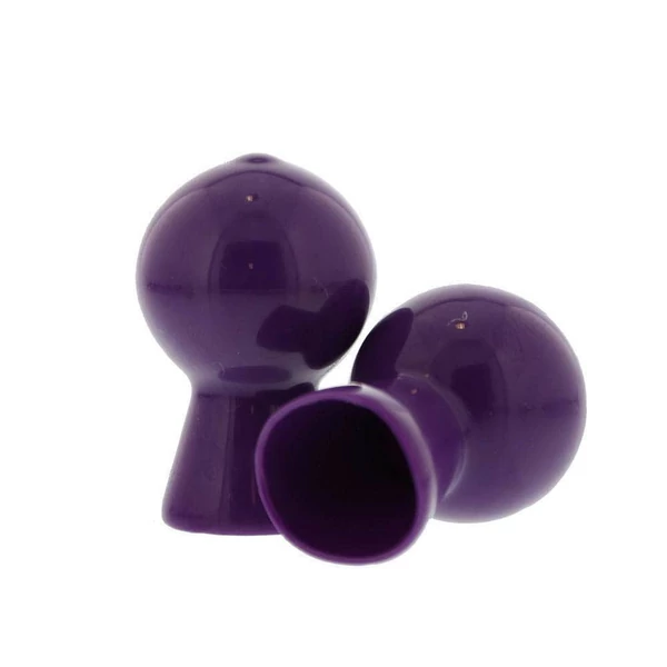 Mellbimbó pumpa Nipple Sucker Pair in Shiny Purple