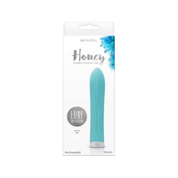 Szilikon rúdvibrátor Luxe Honey Turquoise