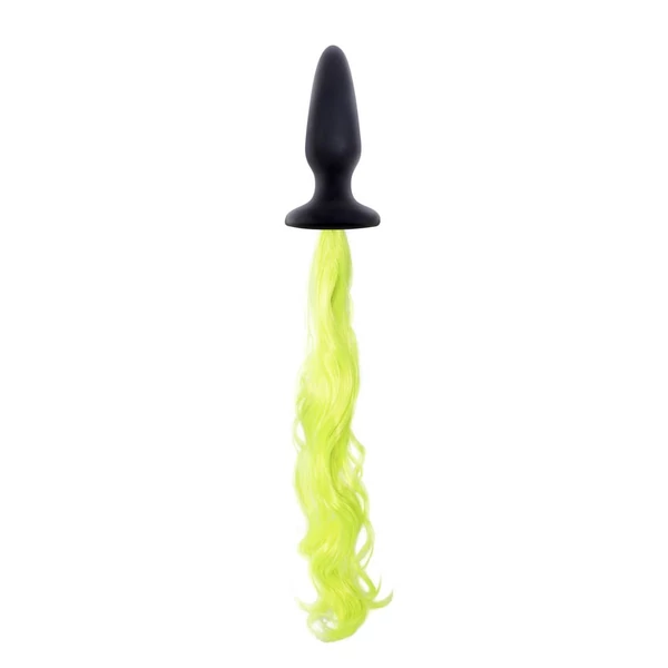 Plug lófarokkal Unicorn tails yellow