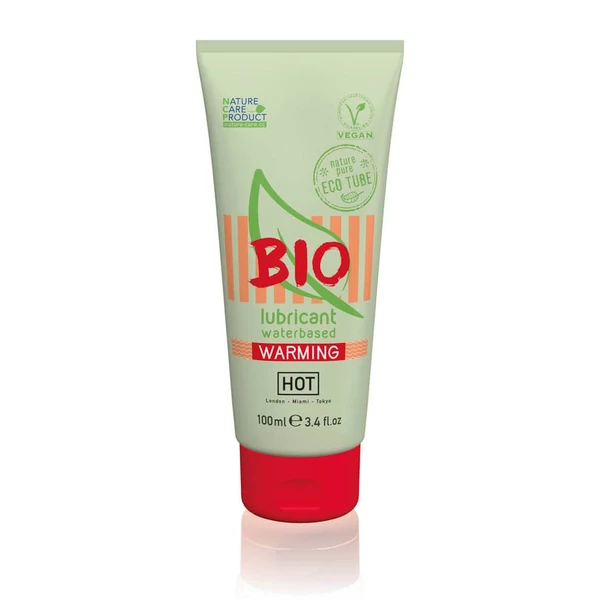 Melegítő hatású vegán vízbázisú síkosító HOT BIO lubricant waterbased Warming 100 ml
