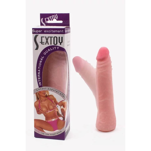 Hajlítható dildó tapadókorong nélkül Sextoy Cyber Dong Flesh 1