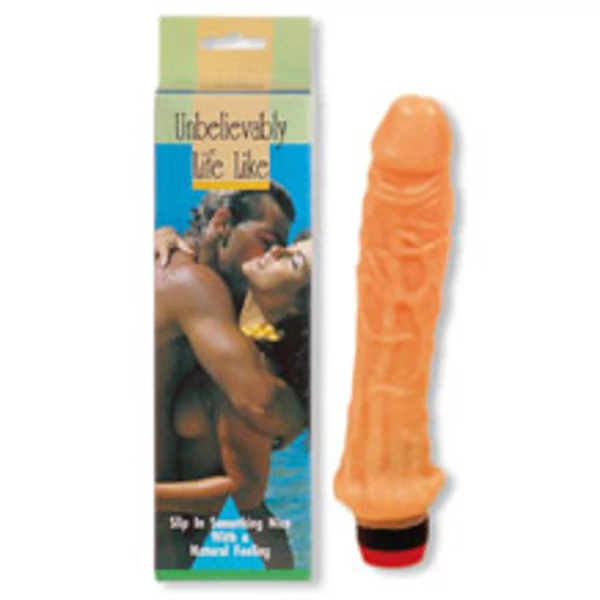 Pénisz formájú Solid dildó vibrációval 22 cm