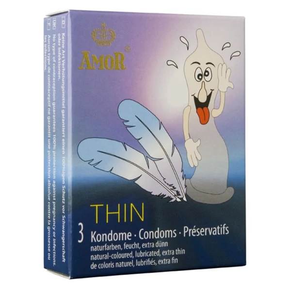 Vékony falú óvszer Amor Thin 3db