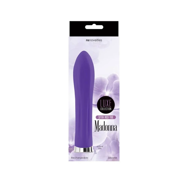 Tölthető rúdvibrátor Luxe madonna straight seven purple