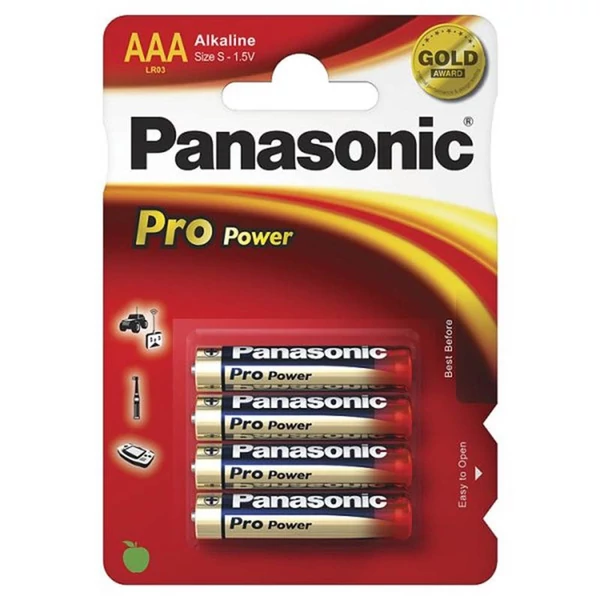Panasonic Pro Power Alkaline Battery AAA 4db