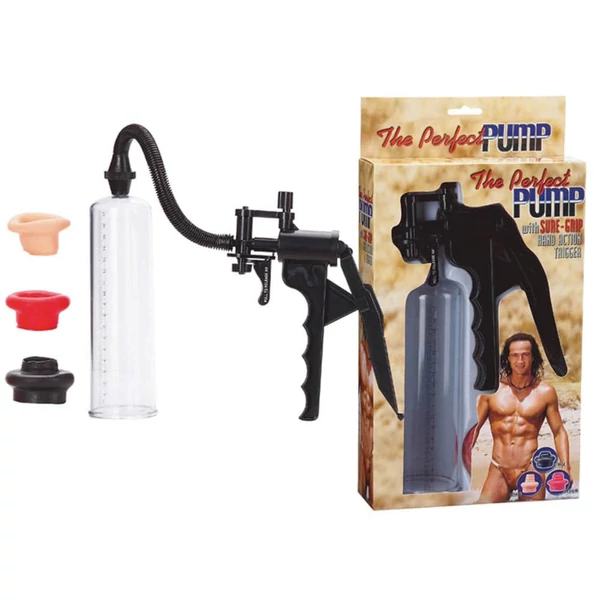 Péniszpumpa revolver fogantyús pótgyűrűkkel The Perfect Pump With Sure-Grip