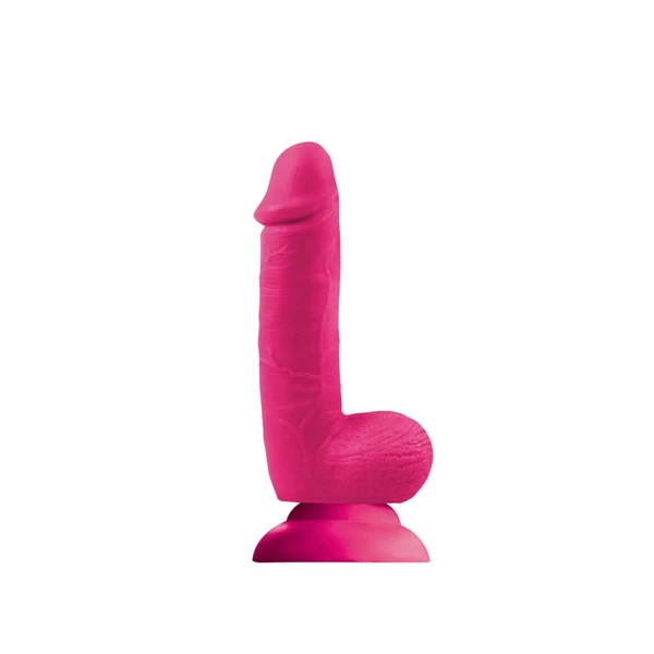 Tapadótalpas 18 cm-es dildó Colours softies 6 pink