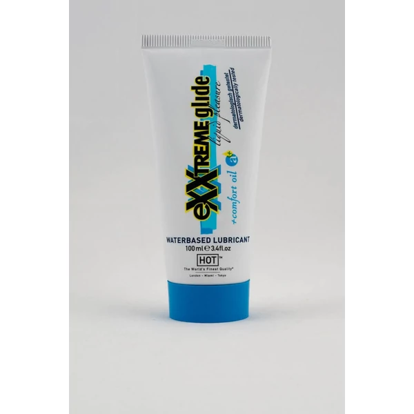 Vízbázisú síkosító komfort olajjal HOT eXXtreme Glide - waterbased lubricant + comfort oil 100 ml