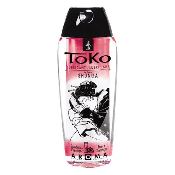 Epres pezsgő arumájú síkosító Toko Aroma Lubricant Champagne Strawberry 165ml