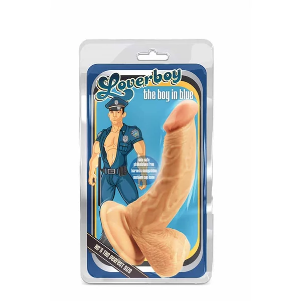 Realisztikus hajlított dildó Loverboy The Boy In Blue 16,5 cm