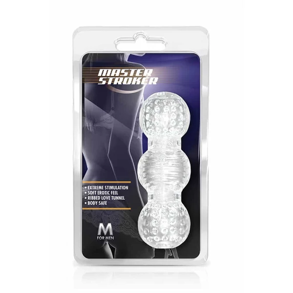 Atlátszó rücskös maszturbátor M For Men Master Stroker Clear