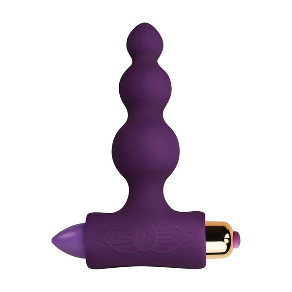 Kerekdes vibrációs anál plug Bubbles Purple