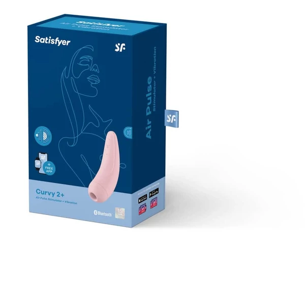 Applikációval is vezérelhető léghullámos csiklóizgató Curvy 2+ (Pink)