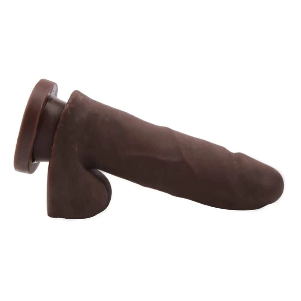 Barna herés dildó The Glad Eye Brown 15 cm