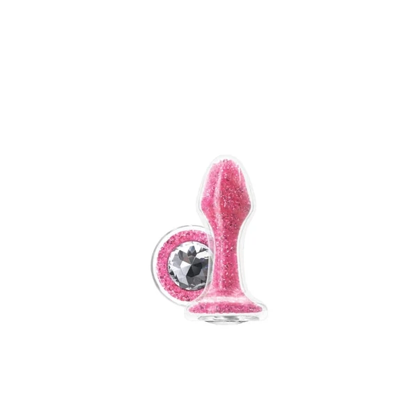 Üveg anál plug Stardust Glam Pink