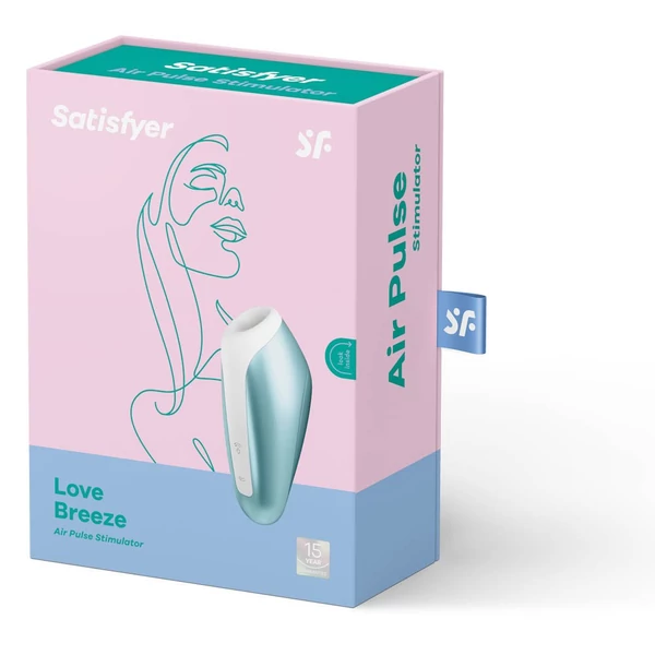 Csiklószívó okos, akkus, vízálló vibrátor Love Breeze jégkék
