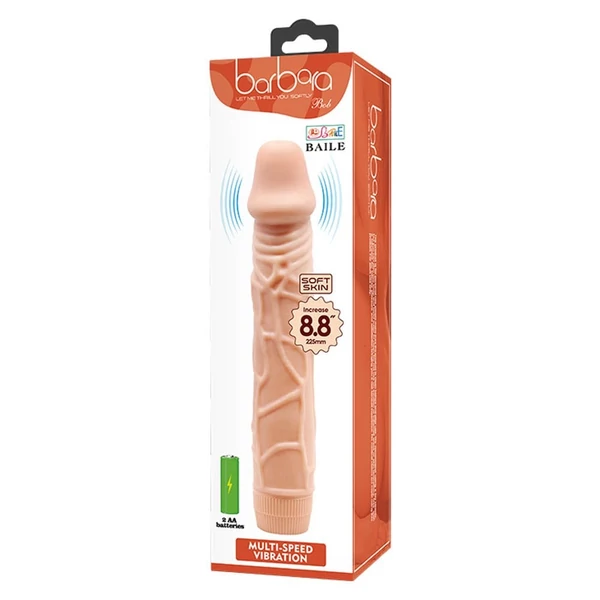 Realisztikus vibrátor Barbara Bob multispeed 19,5 cm