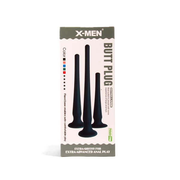 Hosszúkás análjáték X-Men Butt Plug Size L Black