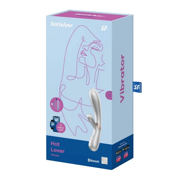 Applikációval is vezérelhető, melegíthető vibrátor Hot Lover Silver/Champagne