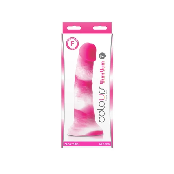 Műpénisz szilikonból yum yum 7 pink dildó 19 cm