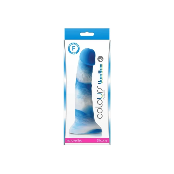 Színes realisztikus formájú dildó 15 cm - Colours Pleasures Yum Yum 6" Dildo