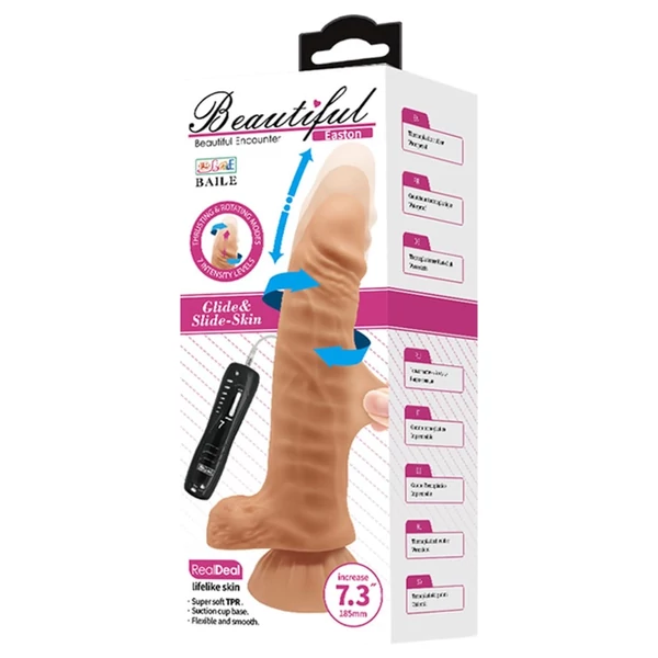 Letapasztható Beautiful Easton forgó vibrátor 18,5 cm