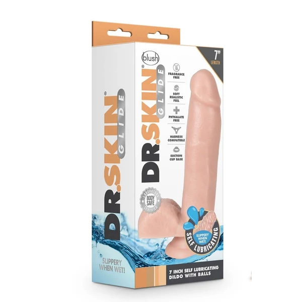 Önsikosító dildó DR. SKIN SELF LUBRICATING DILDO