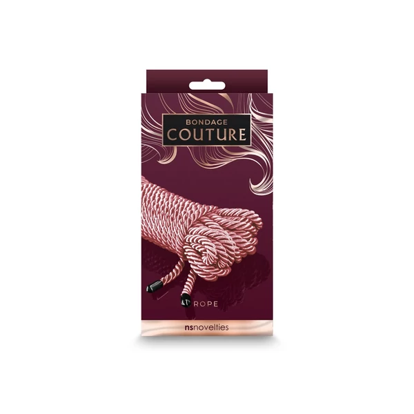 Rozéarany szatén kötél Bondage Couture - Rope - Rose Gold 762 cm