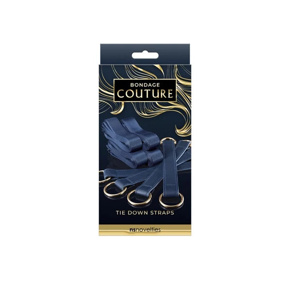 Ágyhoz kötöző szett Bondage Couture - Bed Restraints - Blue