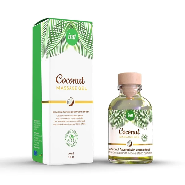 Melegítő hatású, kókusz ízű masszázs gél 30 ml