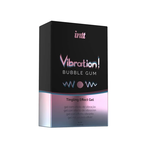 Folyékony vibrátor gél, rágógumi ízű - Vibration Bubble Gum 15 ml