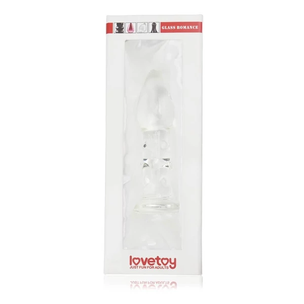 Átlátszó üvegdildó 5.5" Glass Romance Clear