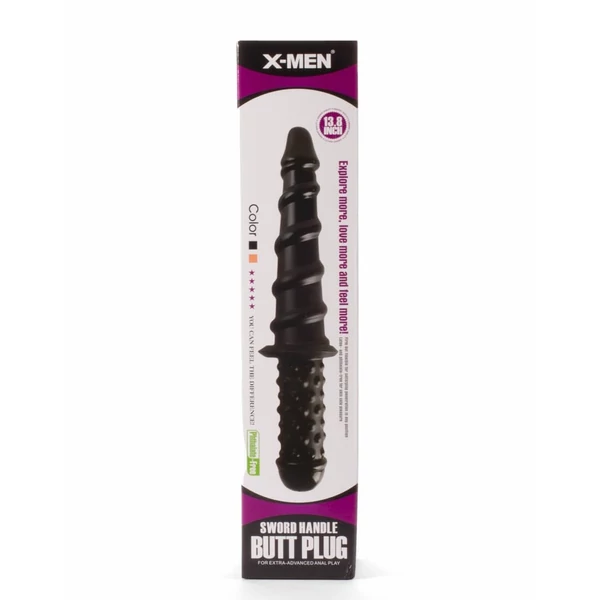 X-men sword handle fekete kétvégű dildó 35 cm