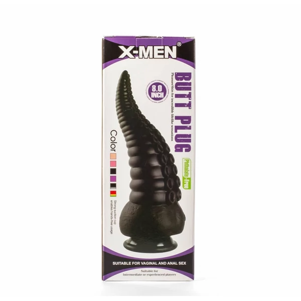X-men 8" butt plug black