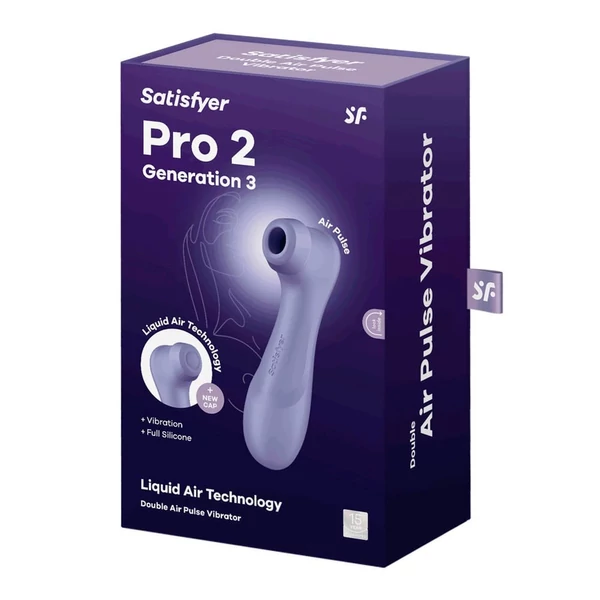 Léghullámos csiklóizgató lila Satisfyer Pro 2 generation 3 with liquid air