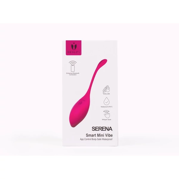Applikációs vibrációs tojás Realov Serena Smart Mini Vibe Red 18,5 cm