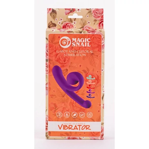 Csiga formájú csiklókaros vibrátor Magic snail magic flexible vibrator purple